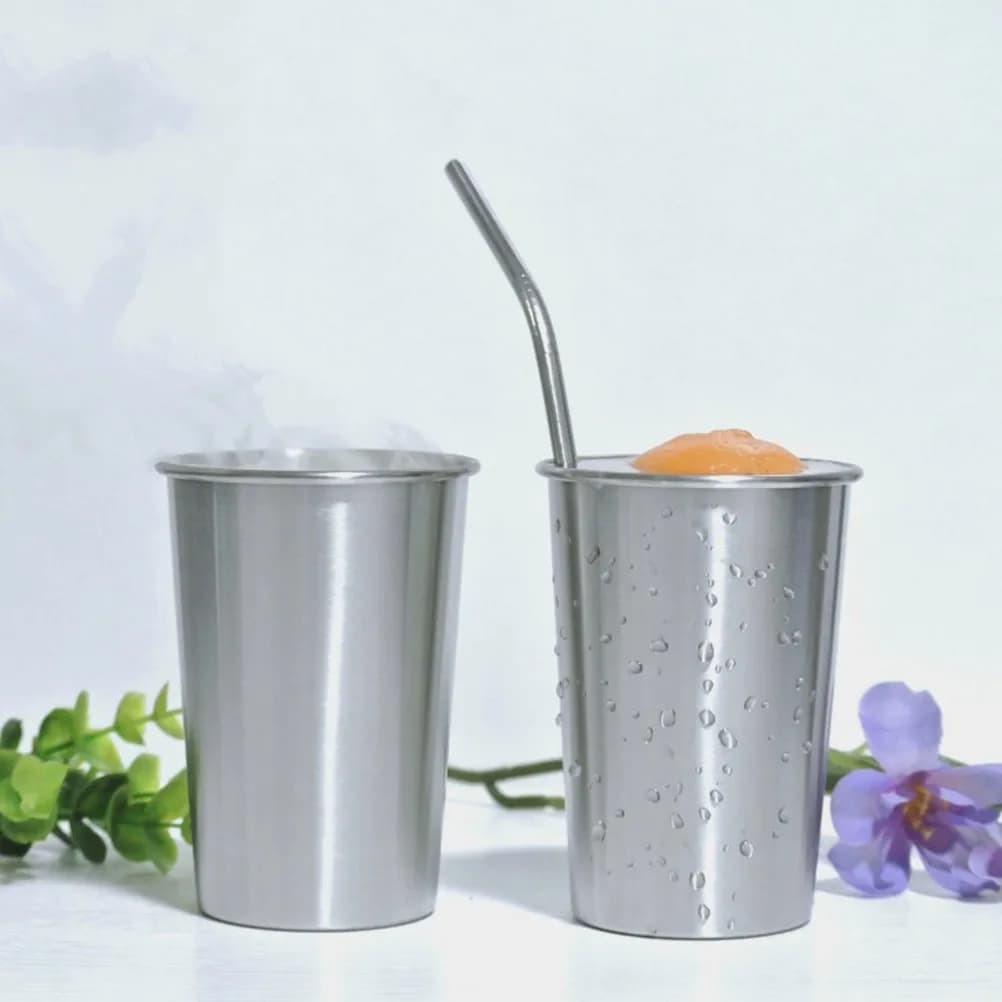 5 bicchieri da birra in acciaio inossidabile, tazze creative multifunzione per acqua e bevande, bicchieri compatti riutilizzabili per vino, cocktail e campeggio