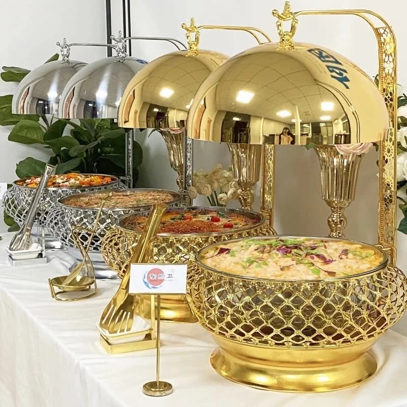 Stainless Steel Chef Food Warmer Catering Equipment Serving Set for Restaurant Kitchen