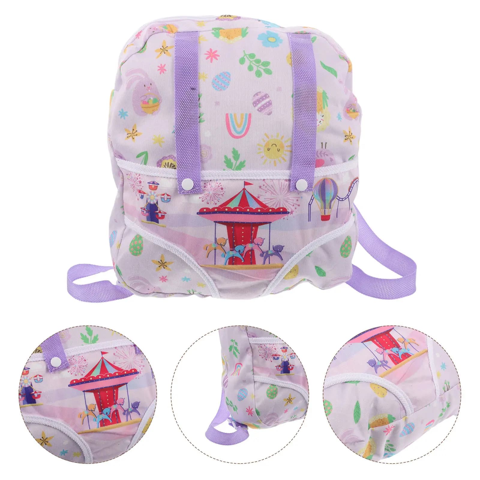 Zaino per Bambini con Cinghie Regolabili, Leggero, Mini Borsa Portaoggetti per Accessori Casa delle Bambole, Marsupio, Organizer Carino per la Scuola