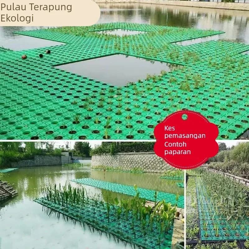 Isola Galleggiante Ecologica in HDPE Artificiale per Coltivazione Acquatica e Pulizia Fiumi
