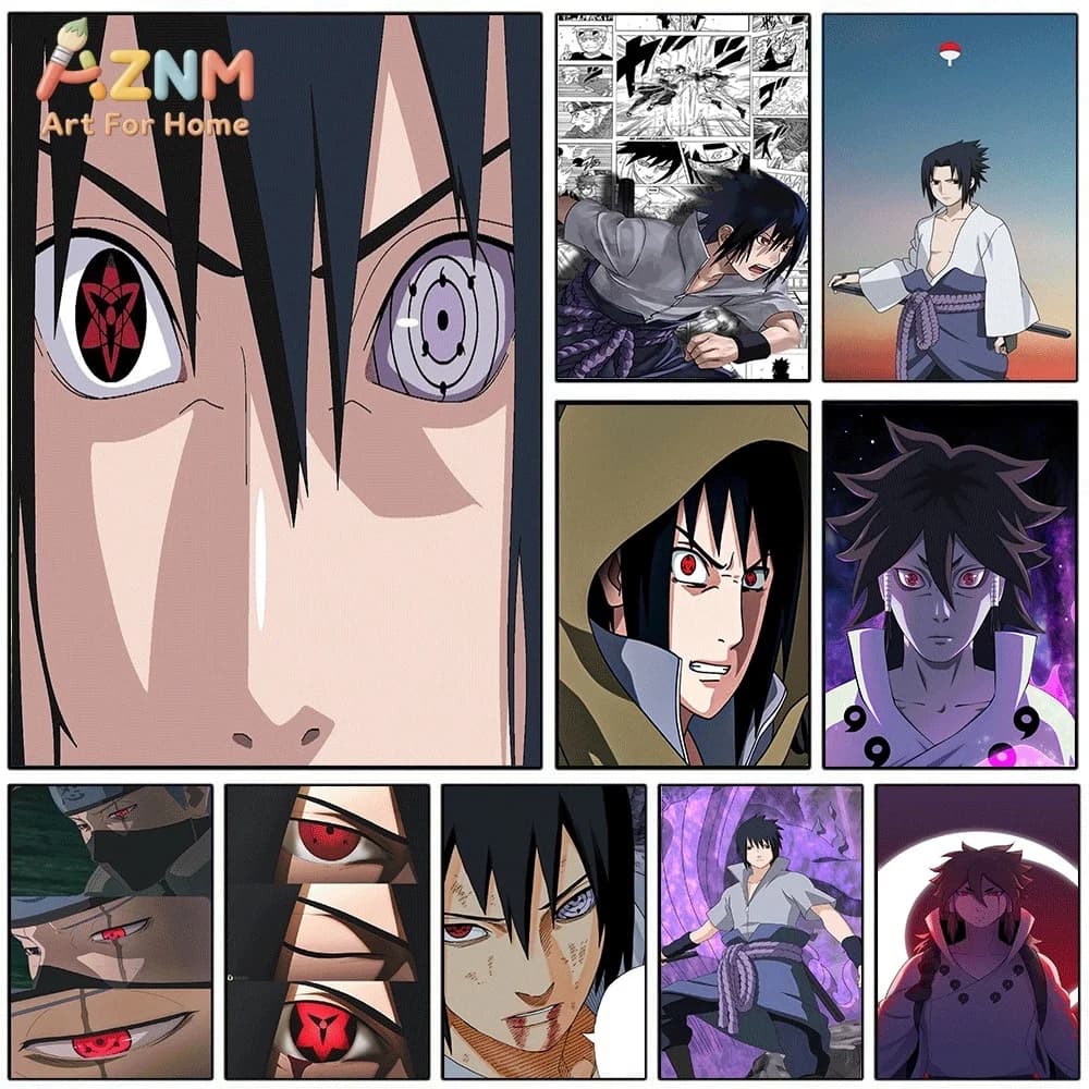 Classic Ninja Anime Character Canvas Wall Art Print Unframed Canvas Painting Home Decor Poster for Bedroom Living Room Great G