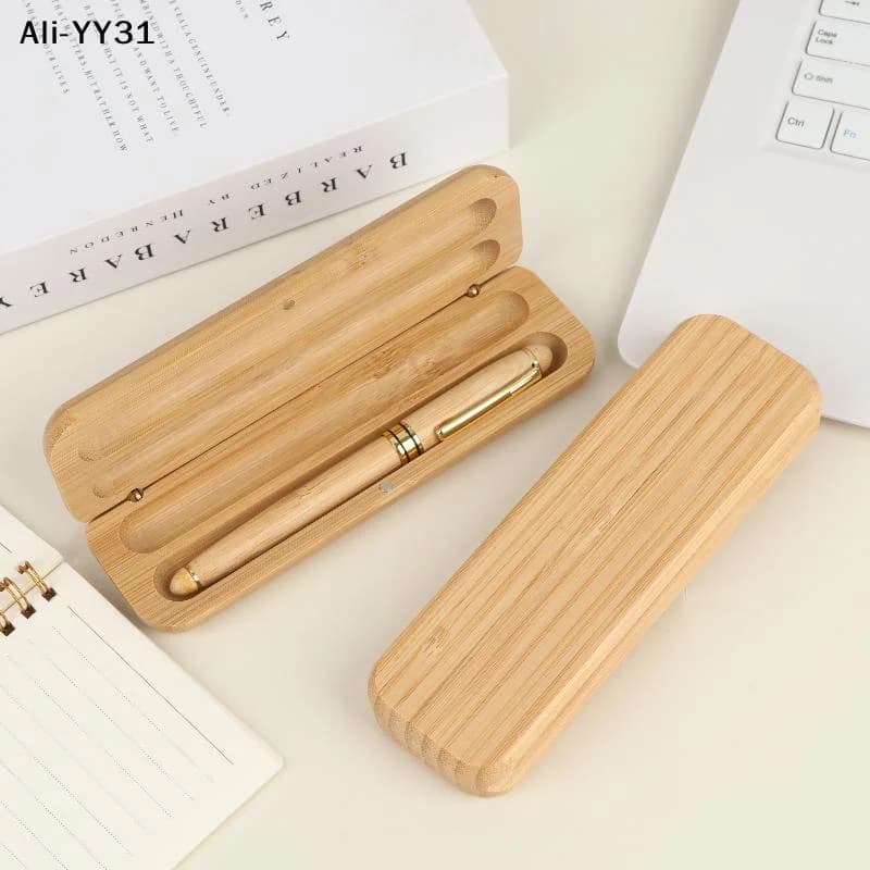 【YY31】Pen Smooth Writing Teachers Gifts Writing Supplies Nature Bamboo Pen Bamboo Box Pens Wood Fountain Pen Case Pen