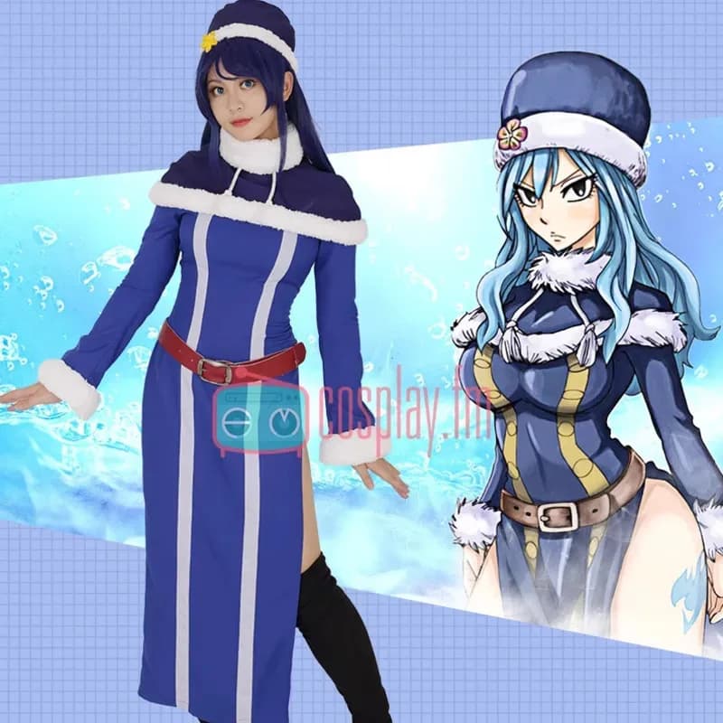 FAIRY TAIL Juvia Lockser Wendy Marvell Costume Cosplay Anime elza Etherious Scialle Tuta Cintura Cappello Halloween Uniforme set completo