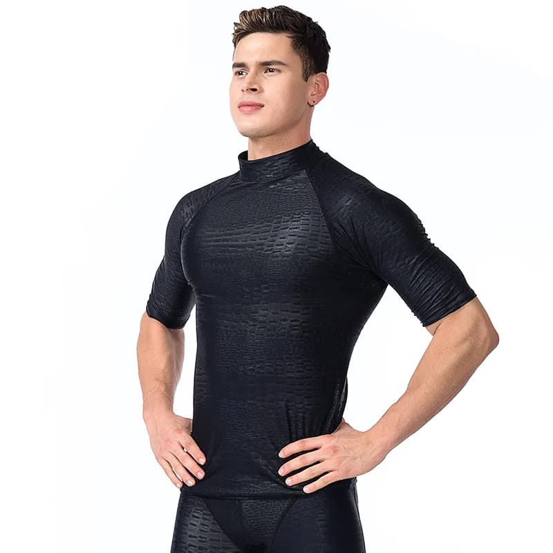 Men's Long-Sleeve Wetsuit, UV-Protective Swim Top, Separate-Piece Wetsuit, Surfing and Snorkeling Suit