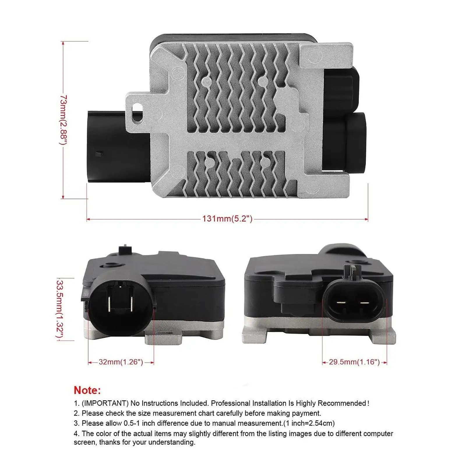 Unità di Controllo Ventola Radiatore Auto in Lega di Alluminio, Accessorio Automobilistico per Ford Galaxy II, Mondeo IV, S-max, Volvo S80, S60, XC90