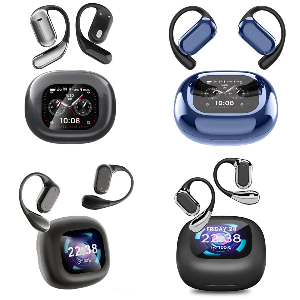 Auricolari Traduttori AI UYUXIO Open Ear OWS con 144 Lingue Online, Traduzione in Tempo Reale, Auricolari Wireless per Viaggi