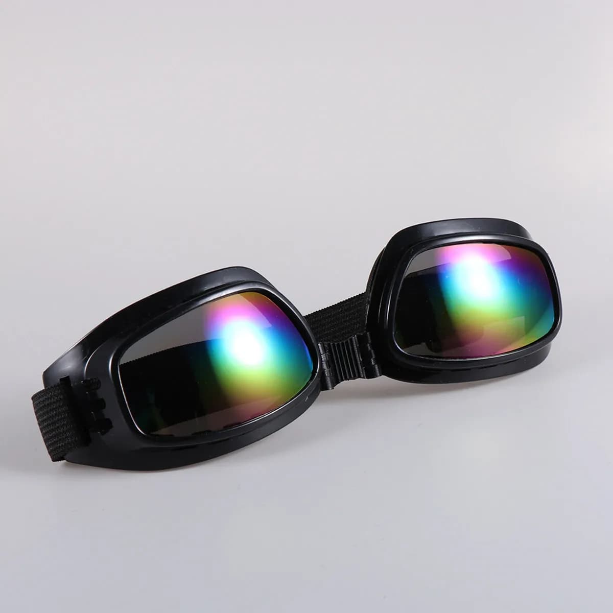 Occhiali da Moto con Montatura Nera e Lenti Colorate, Antiappannamento a Doppio Strato, Antiriflesso, per Sport all'Aperto, Sci e Ciclismo, Protezione di Sicurezza