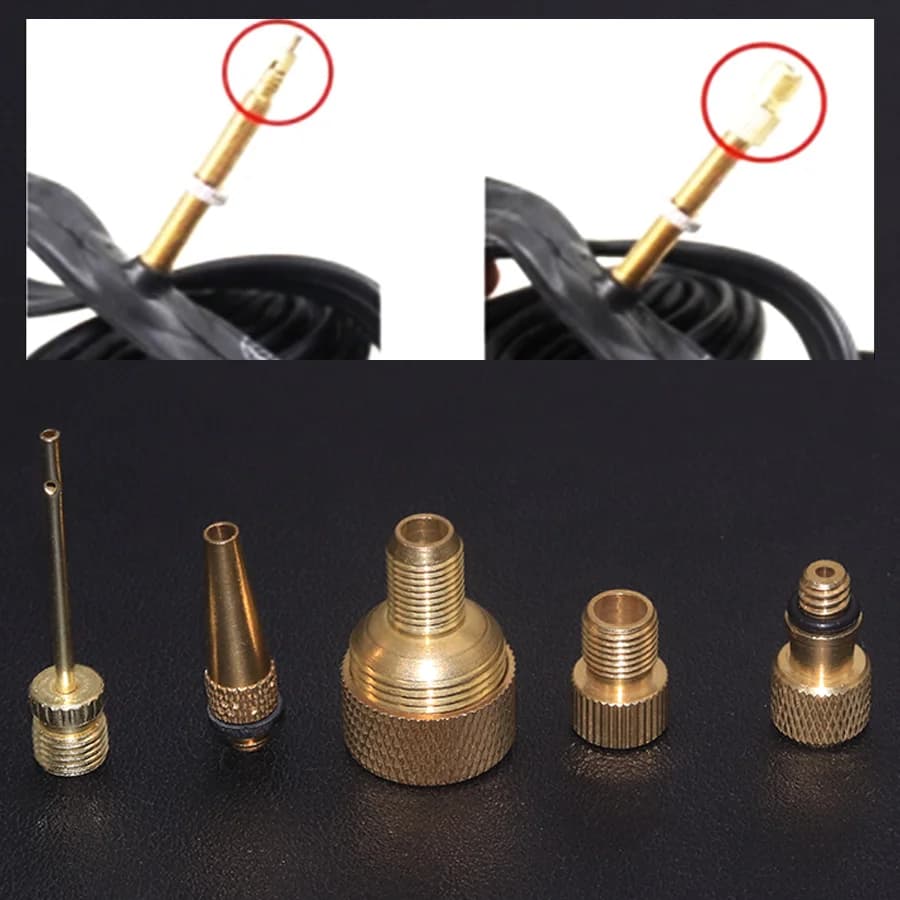 1Set Auto In Ottone Micro Set Pneumatico Ruota Pneumatico Mandrino Aria Pompa di Gonfiaggio Valvola Clip Morsetto Kit Adattatore Per Auto Basket
