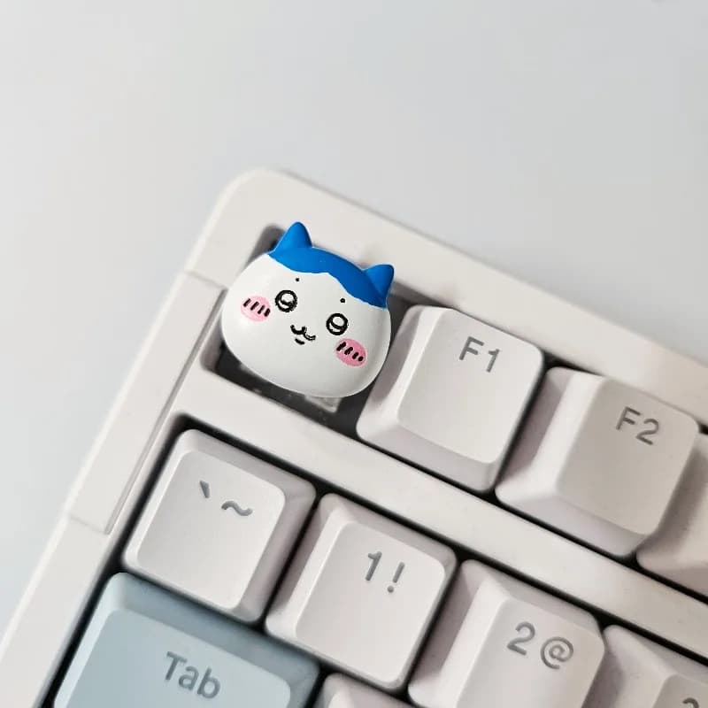 Anime Chiikawa Hachiware Keycaps Cross Switch Artisan DIY Custom Creative Unique Kawaii For Mechanical Keyboard Office Gaming