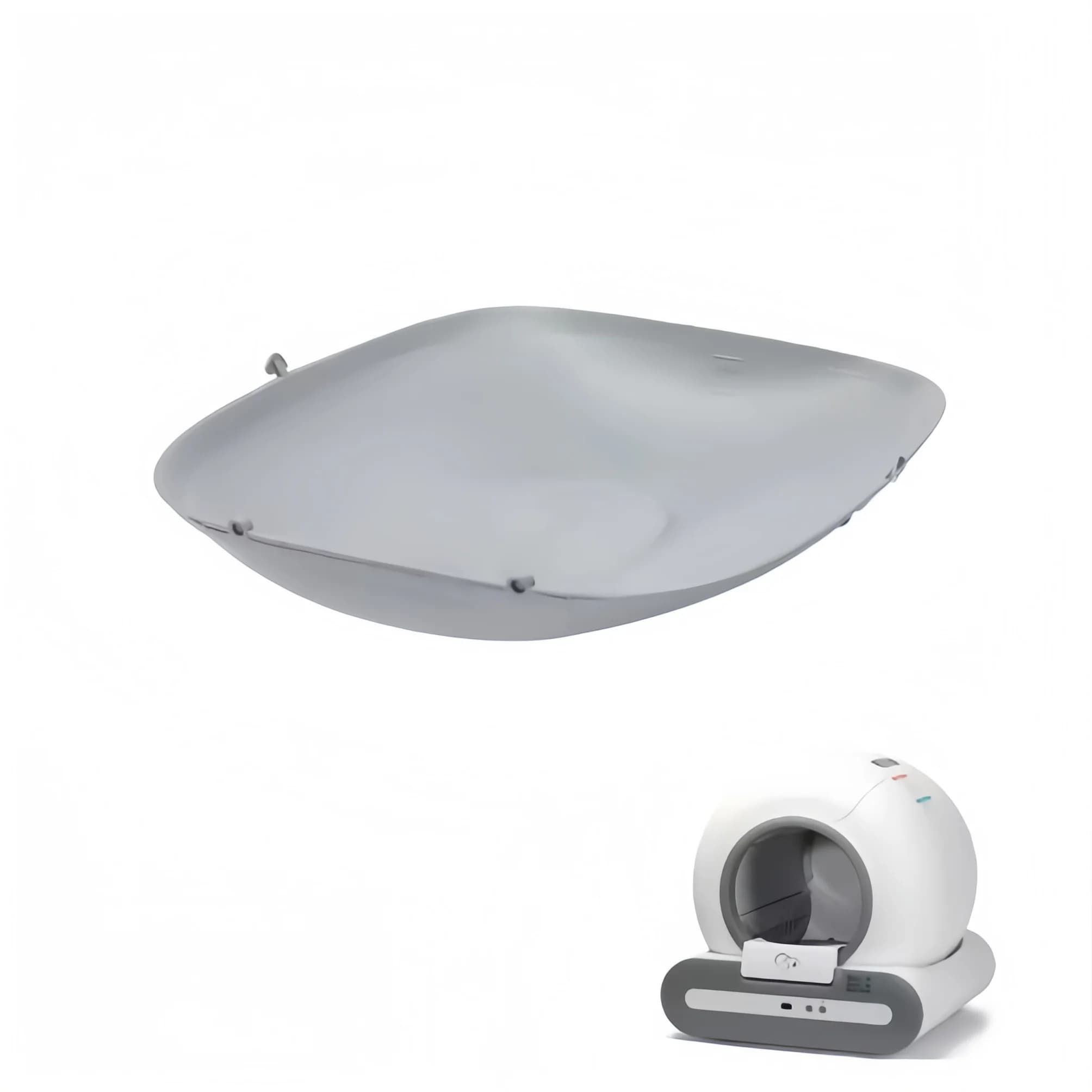 Tappetino in Silicone per Lettiera, Accessorio per Robot Autopulente, Tappetino Anti-perdita per Lettiera Gatto, Ricambio Grigio per Tonepie