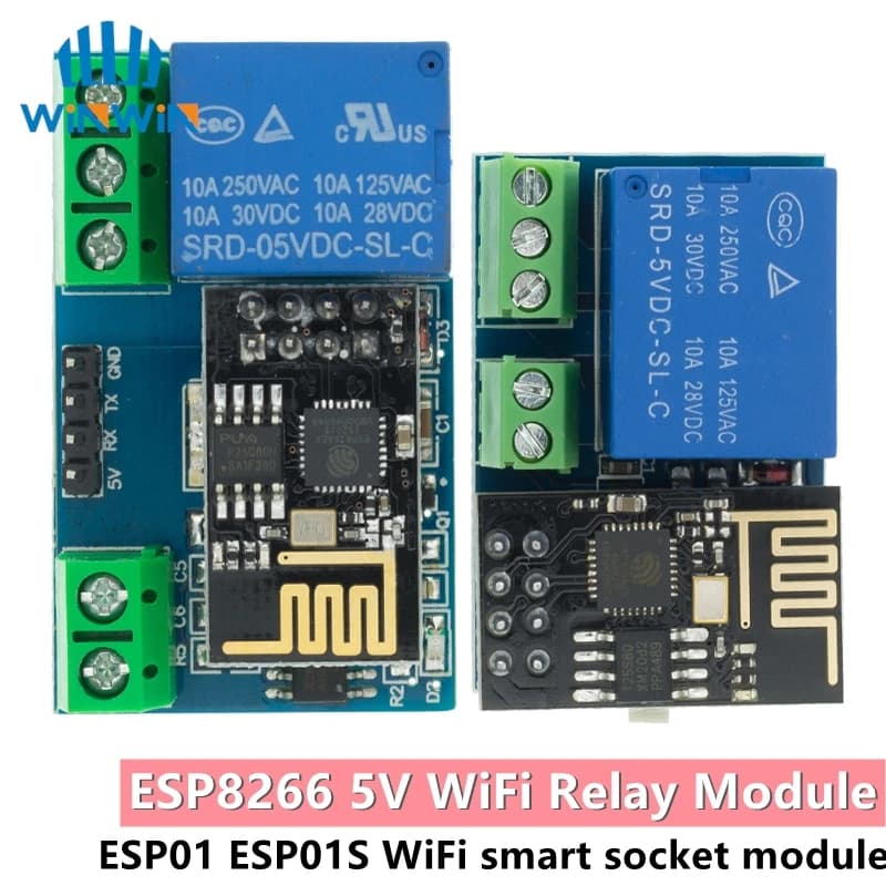 ESP8266 ESP-01 ESP-01S 5V Module Relay WiFi Things Smart Home, Home Intelligent Remote Control Switch Phone APP Wireless Wireless WIFI Module For ARDUINO