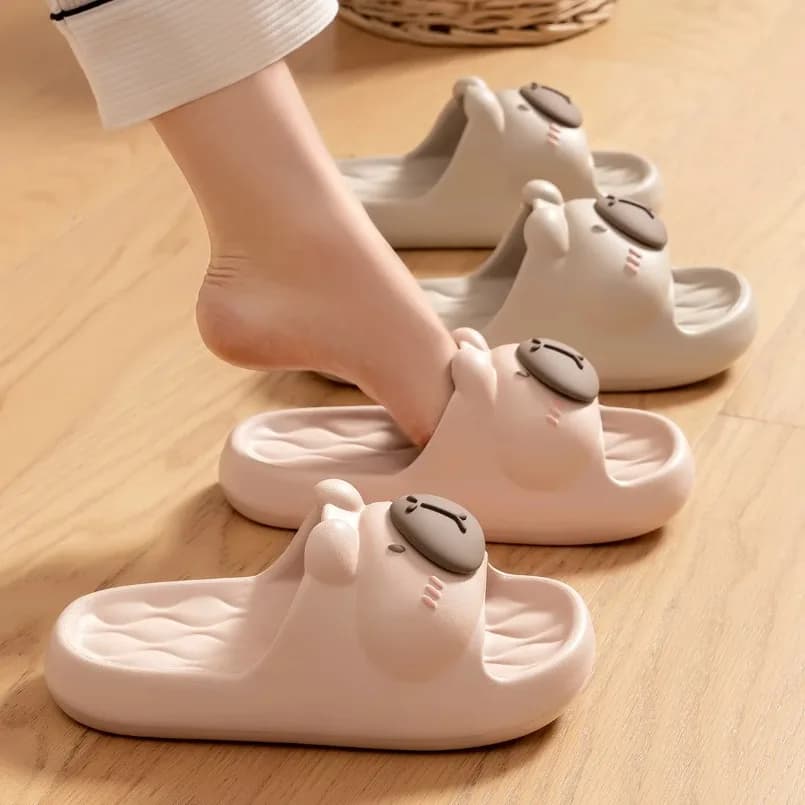 Home Capybara Pantofola Donna Sandali nuvola carini Infradito estivi Scivoli da spiaggia Casa Scarpe da camera casual Kawai Piatto Donna Uomo Eva