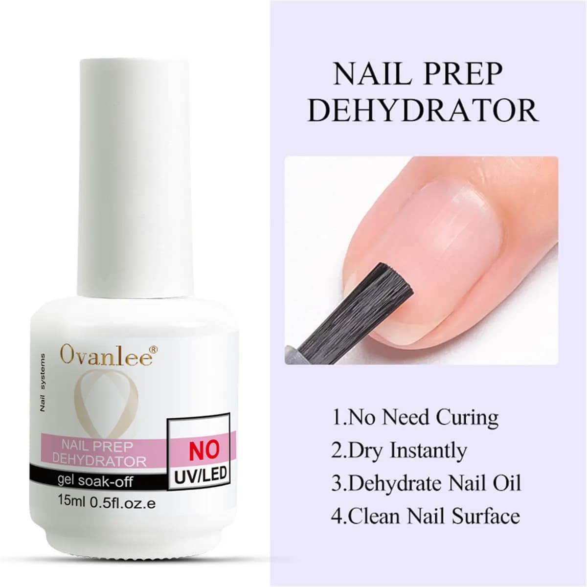 15ML Clear Nail Prep Dehydrator Gel Nail Polish Base Top Coat Nail Art Varnish Free Grinding Manicure Nail Salon At Home Nails