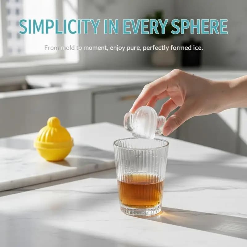 Stampo per Cubetti di Ghiaccio Sferici a Forma di Lampadina, Accessorio Creativo per Cocktail, Cucina e Feste