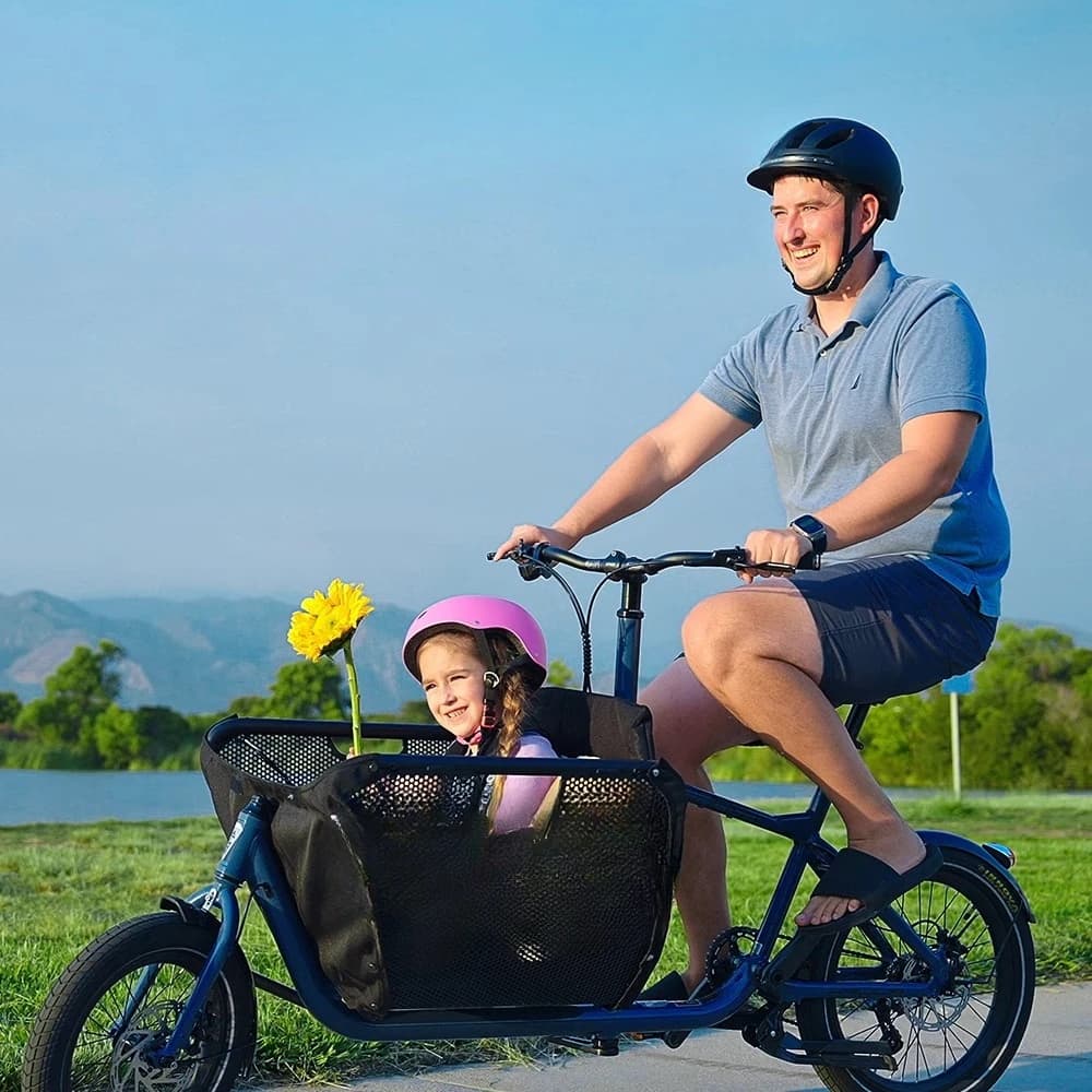 Bicicletta per animali domestici Trasportino per cani di grandi dimensioni Bicicletta elettrica genitore-figlio