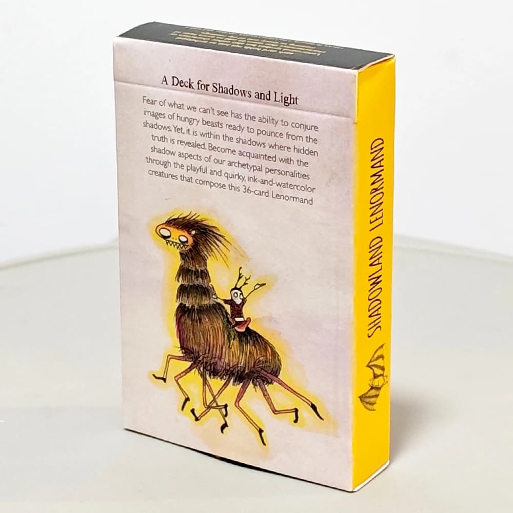 Shadowland Lenormand: Un viaggio di 36 carte nell'ombra e nella luce | Mazzo di Carte Gotico Unico 9*6cm con Effetto Inchiostro e Acquerello, Doppio Rilievo