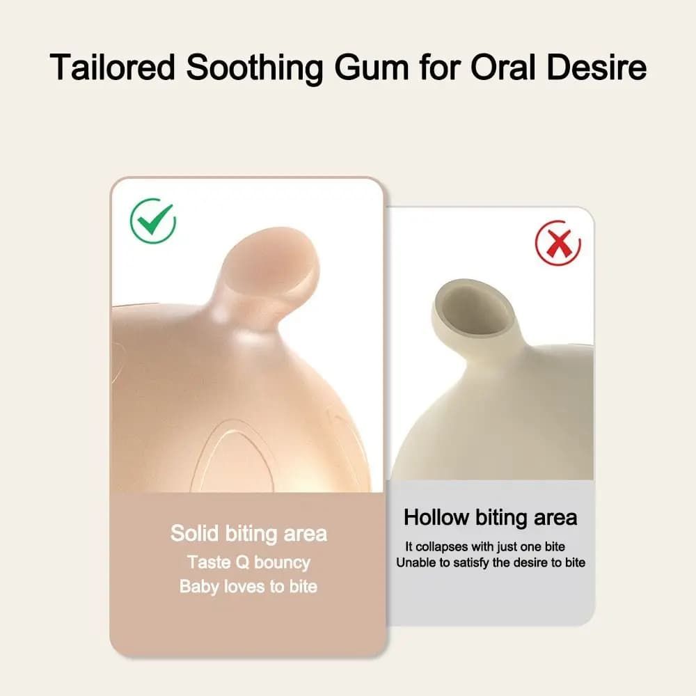 Nuovo fungo massaggiagengive in silicone masticabile smerigliatrice per denti da latte anti-mangiare mano colla da masticare per bambini accessorio per la cura della bocca