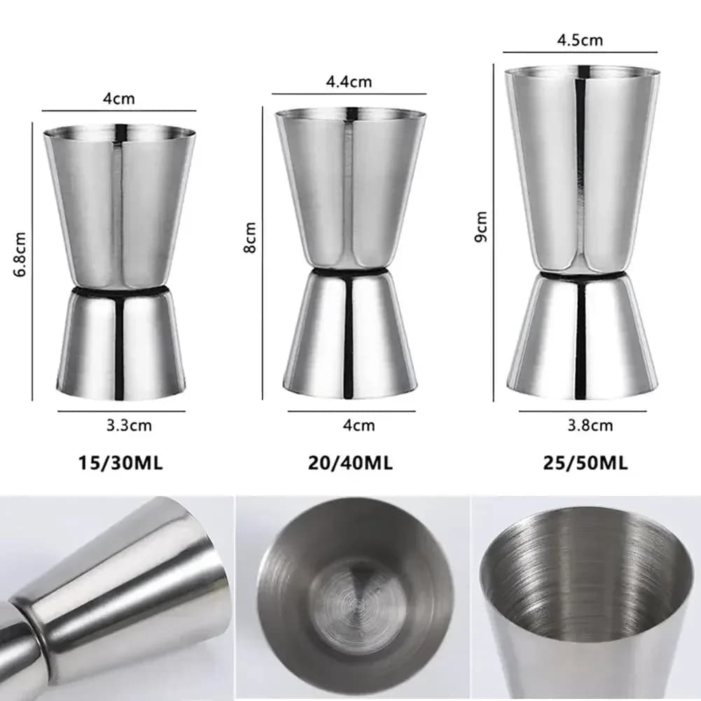 Cocktail Drink Wine Shaker Accessori da bar in acciaio Strumenti da barista Doppio jigger Misurino a 4 colori 15-30ml 20-40ml 25-50ml