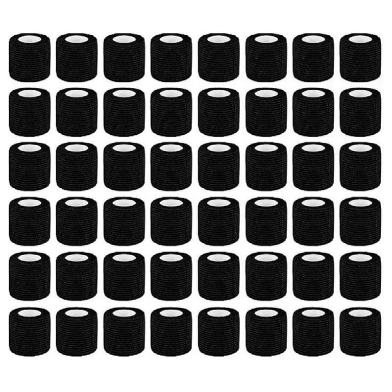 1/6/12/24/48 pezzi nero Sport autoadesivo fasciatura elastica nastro avvolgente elastoplast per cuscinetti di supporto del ginocchio palmo della caviglia del dito