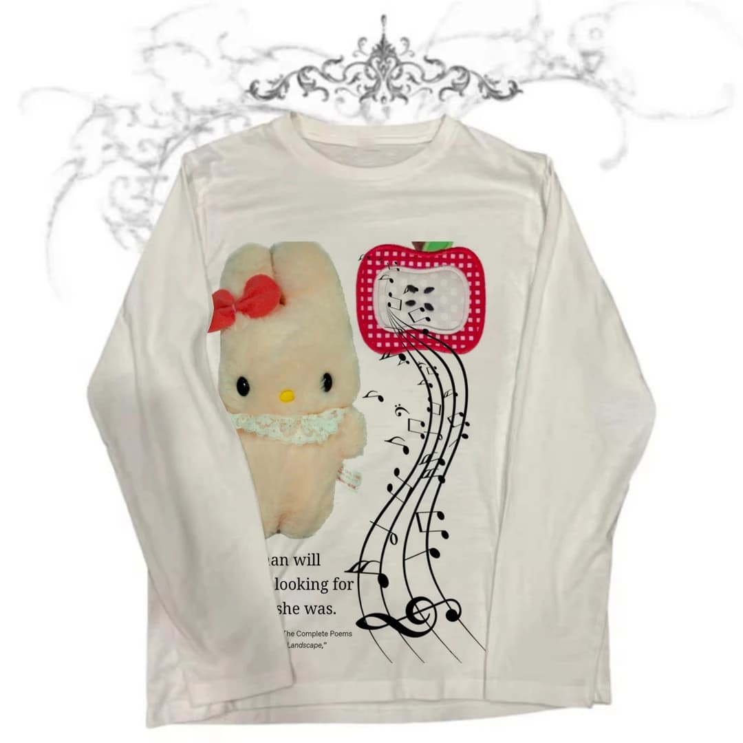 Grunge Clothes Y2k Tops T Shirt for Women Shoujo Girl Style 90s Vintage Clothes Women's Cropped Graphic Tees Y2k Kitty Kpop Goth