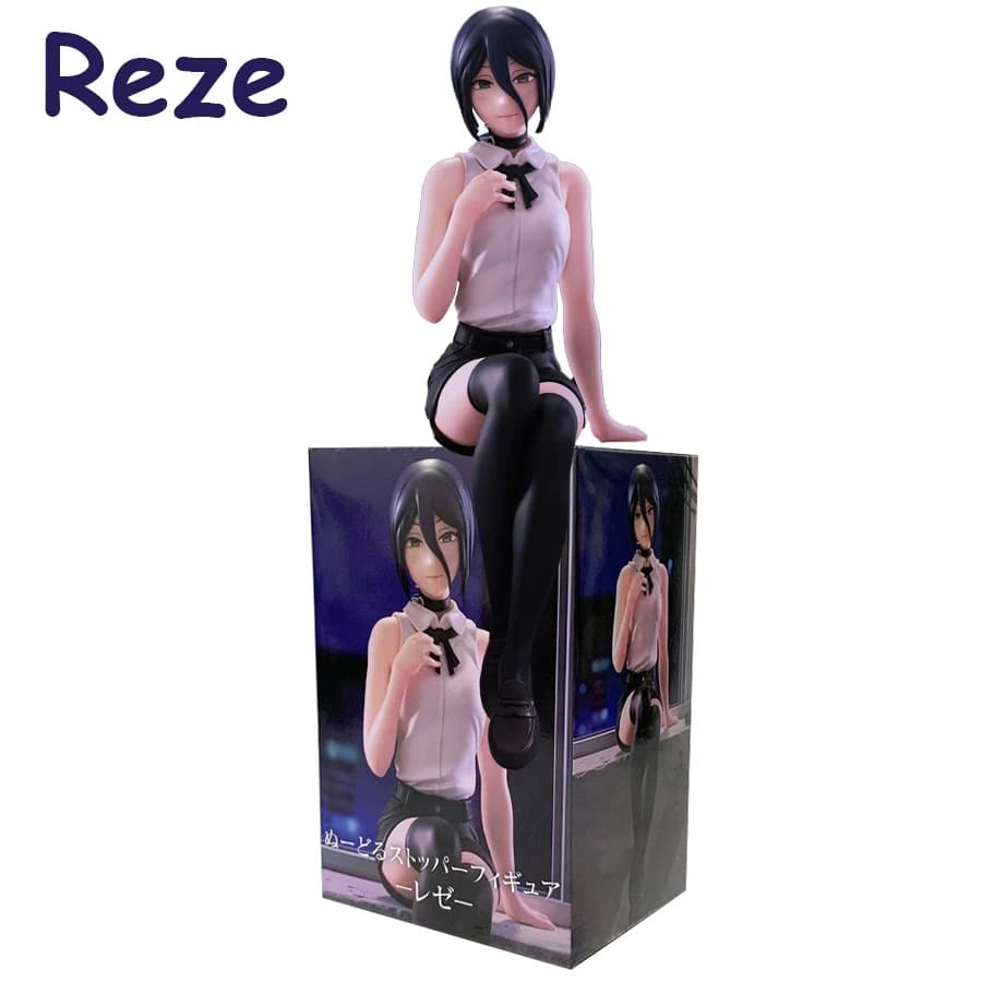 Figura Anime Chainsaw Man di Reze da 13cm/5.12in, Action Figure Demone Reze con Noodle Stopper, Modello da Collezione in PVC per Adulti, Giocattolo