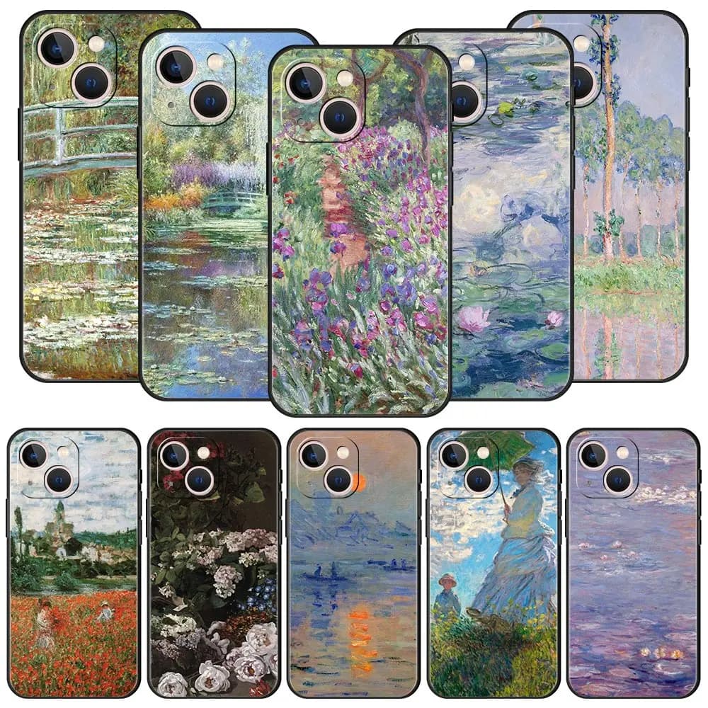 Claude Monet Impressionismo Pittore Per iPhone 11 12 13 15 16 14 Pro Max Cassa Del Telefono X XR XS 7 8 Plus SE Copertura di Lusso Funda