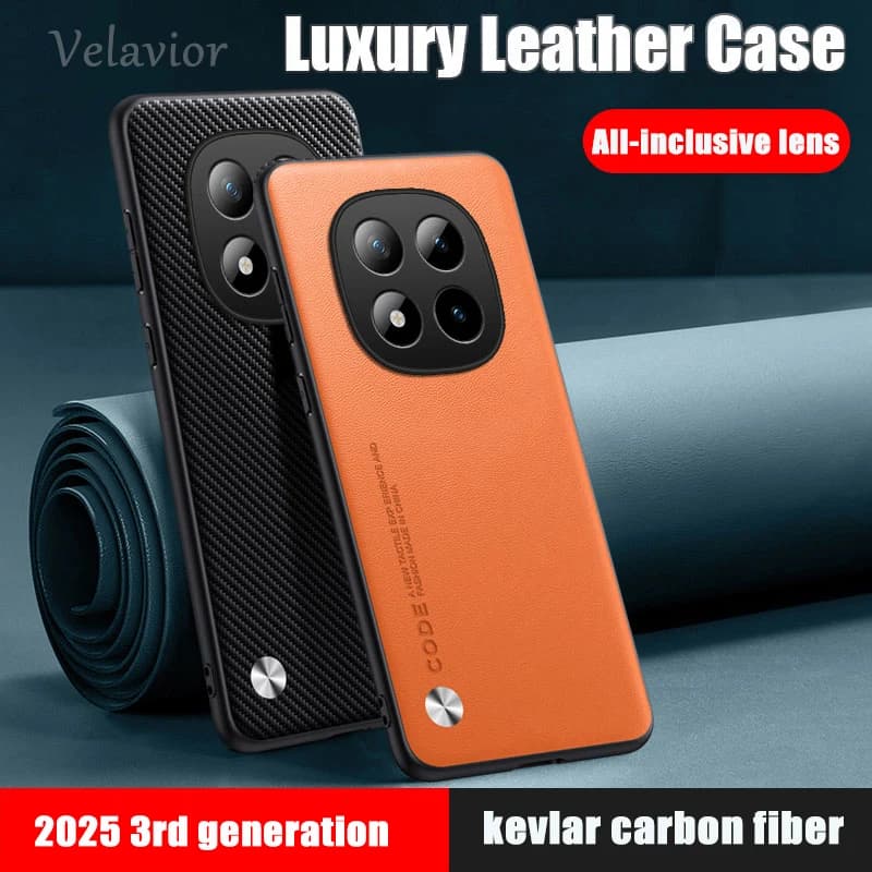 For Xiaomi Redmi Note 15 Pro 5G Luxury Leather Case PU Back Cover Note1514pro + Shockproof Silicone Full Protection Fundas for Phone