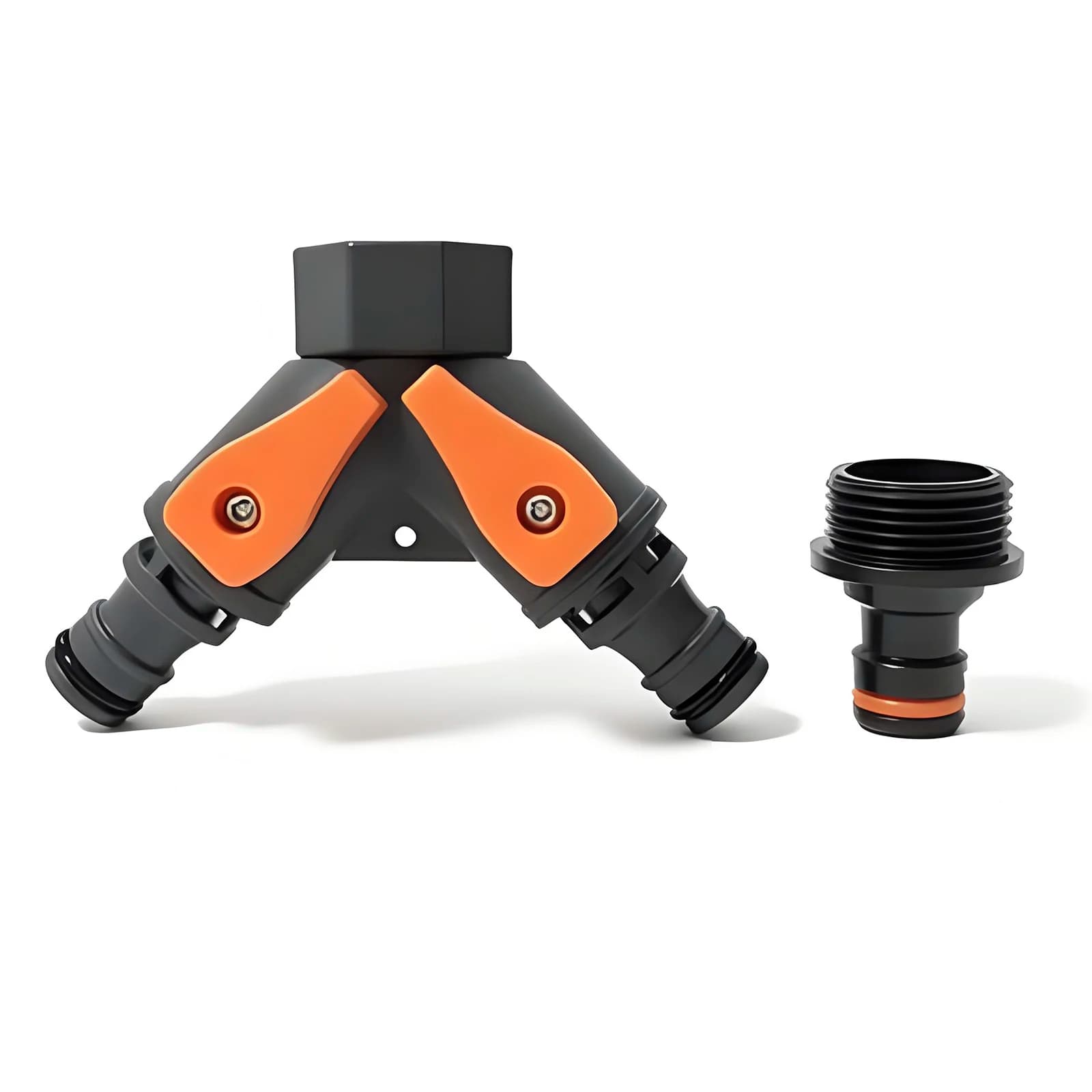 Raccordo a Y per rubinetto da giardino con filettatura G3/4, sdoppiatore a 2 vie per tubo dell'acqua, raccordi per irrigazione con giunti regolabili