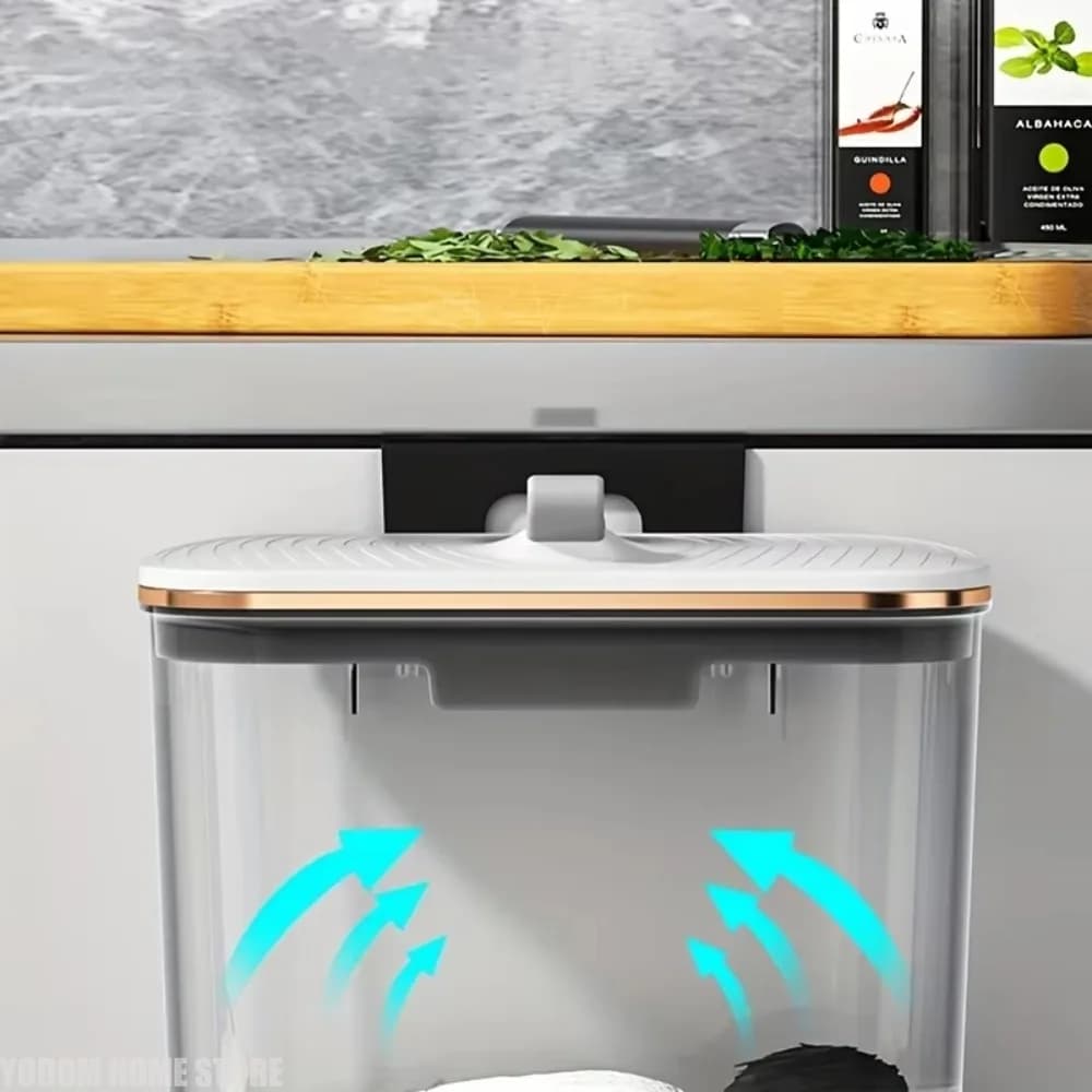 Kitchen Cabinet Door Hanging Garbage Bin,Wall Mounted Trash Can with Lid,Multi-scene Recycling Basket for Bathroom & Kitchen Use