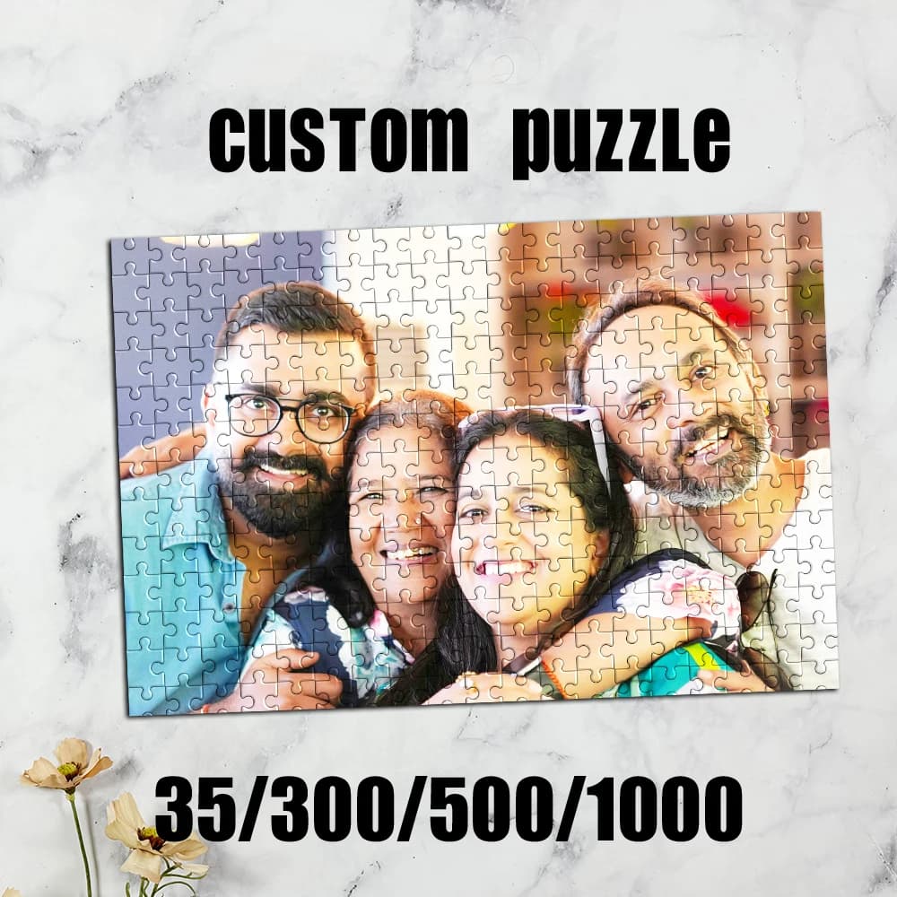 Puzzle Personalizzato con Foto, Ritratto di Amici Felici Personalizzabile, Giocattolo Fai-da-Te, Decorazione, Regalo da Collezione, Idea Regalo per Natale