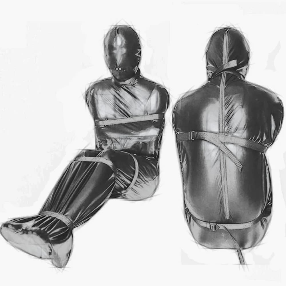 Zip Bondage for the whole body Mummia Sandbag Erotic costume BDSM Detachable hood Mask Restraint Slave Sexual toys for women Men