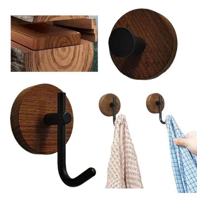 4 pieces classic without drilling hook Back door bedroom wardrobe bag for clothes key decorative hook bathroom accessories storage tool