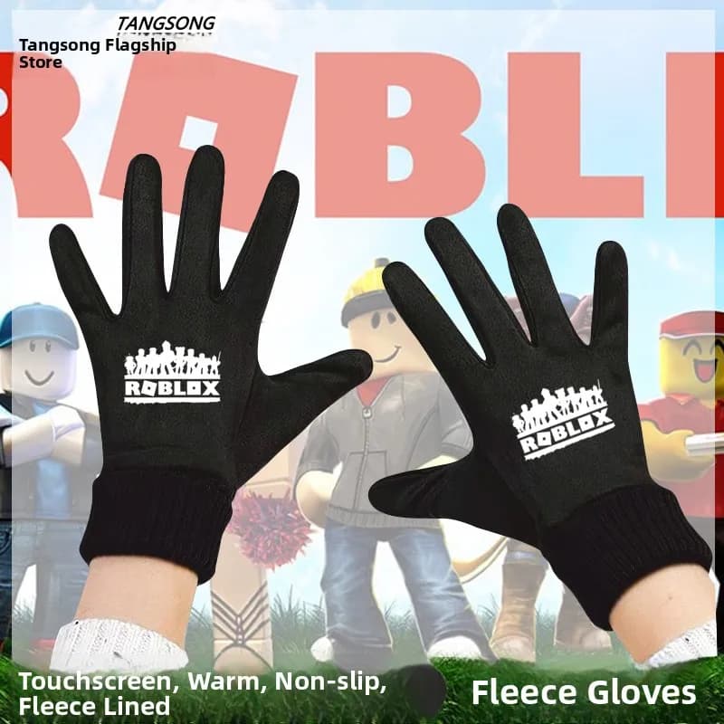 Guanti da Ciclismo Foderati in Pile Caldo Compatibili con Touch Screen Guanti Invernali Casual Unisex Ispirati al Gioco Cartoon Hall Song Brand
