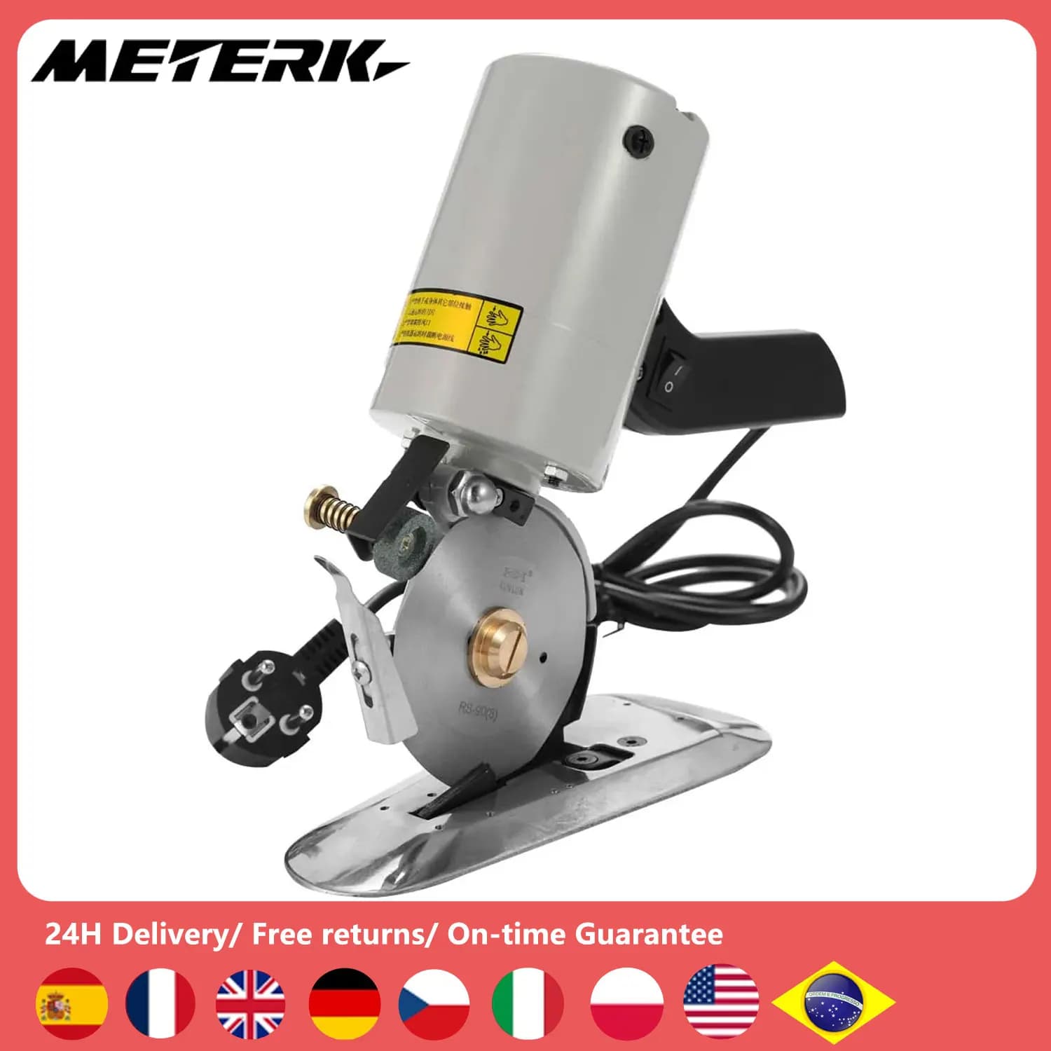 Tagliatrice rotonda elettrica portatile a basso rumore per tessuti leggeri Strumenti TY-90B