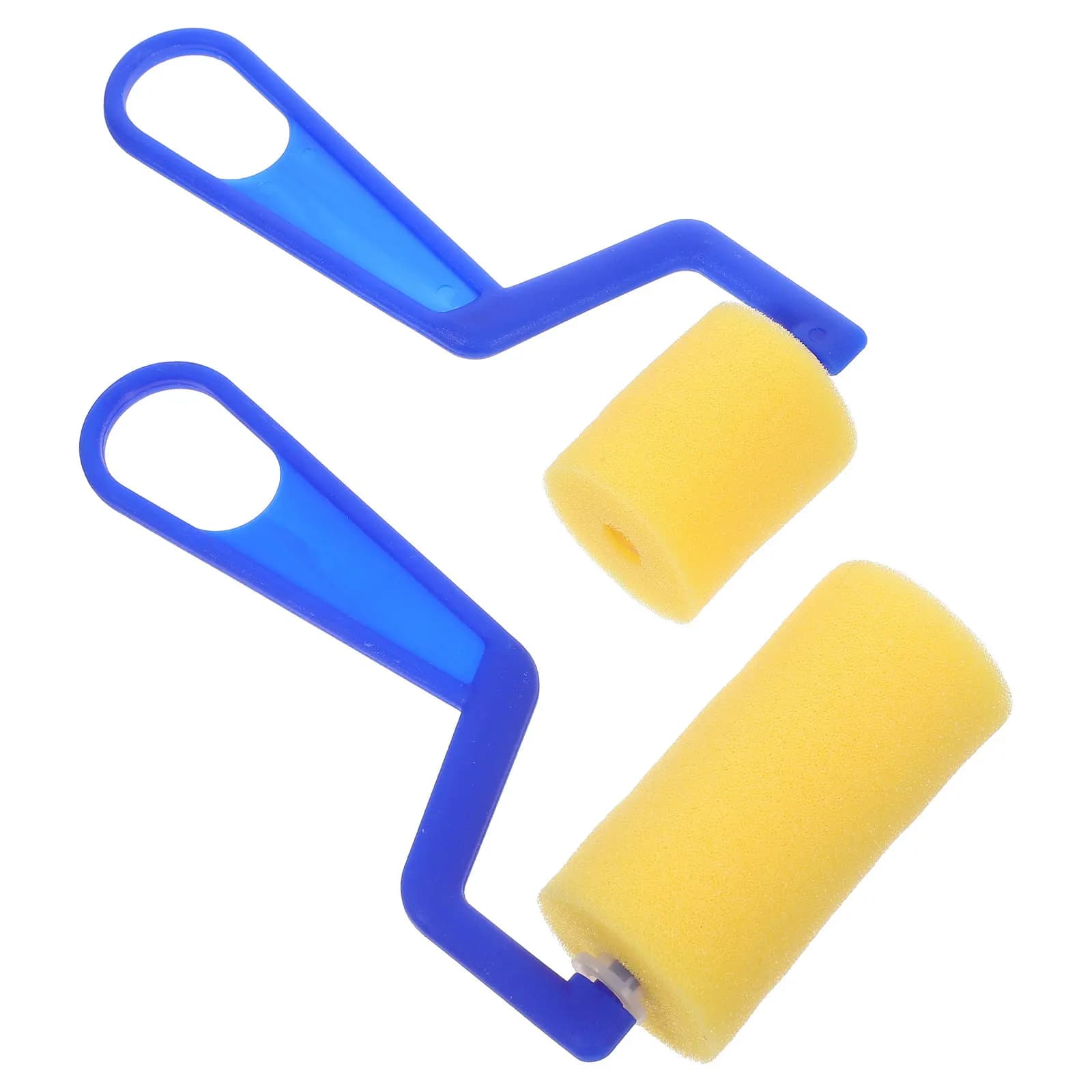 Set di 2 Pennelli a Rullo in Spugna Creativi per Bambini, Strumento per Pittura Artistica, Spugna Morbida e Assorbente per Copertura Liscia, Creazioni Artistiche e Doodle