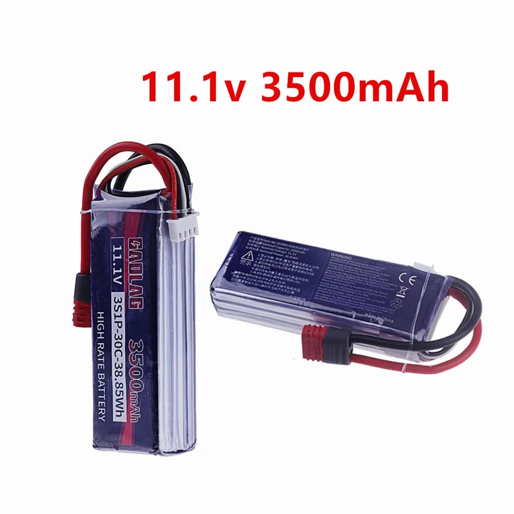 1/2PCS 3S LiPo Batteria 11.1V 3500mAh con Deans Plug Per RC Auto Elicottero Drone Barca Aereo 30c Batteria