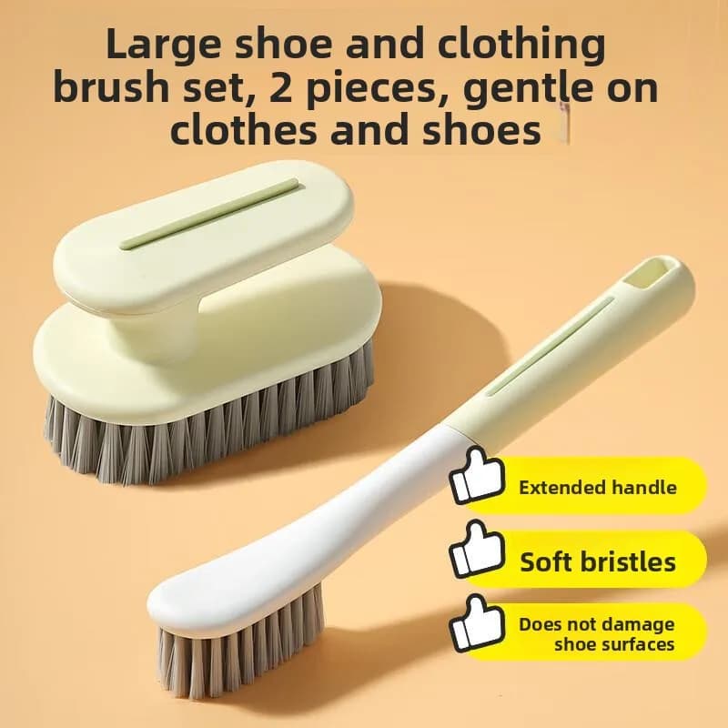 Spazzola per scarpe a setole morbide con manico lungo per la pulizia di scarpe e vestiti, spazzola multifunzionale per uso domestico che non danneggia gli oggetti