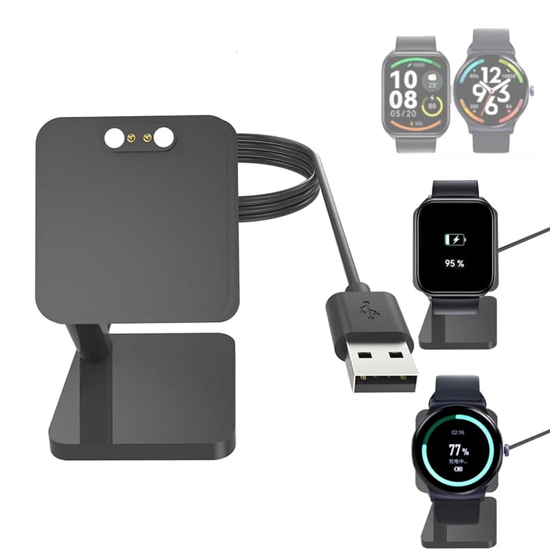 Desktop Stand Charger Adapter USB Charging Cable Dock Station Holder For Haylou Solar Lite/Smart Watch 2 Pro Charge Accessories
