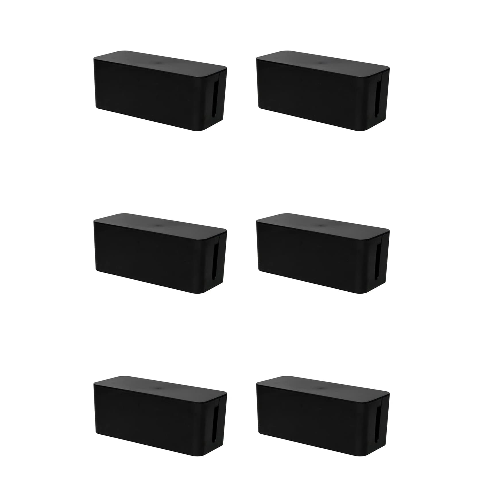 Scatola per la gestione dei cavi 6X, scatola organizer per cavi, copertura per multipresa con protezione da sovratensione, scatola per cavi TV per casa e ufficio