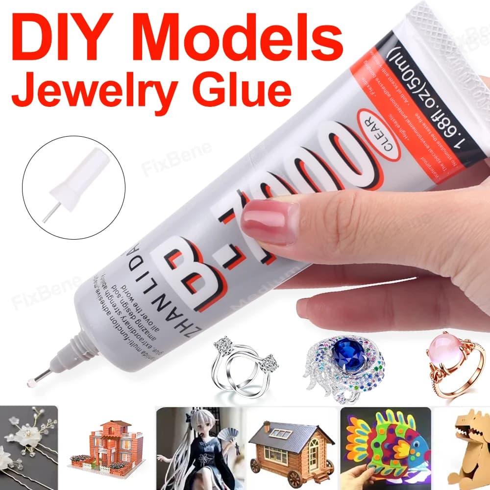 1 pz B7000 Colla di Precisione per Modello di Plastica Mestiere Hobby Fiore Legno Tessile Panno Super Adesivo Building Block ABS Pietra Bond