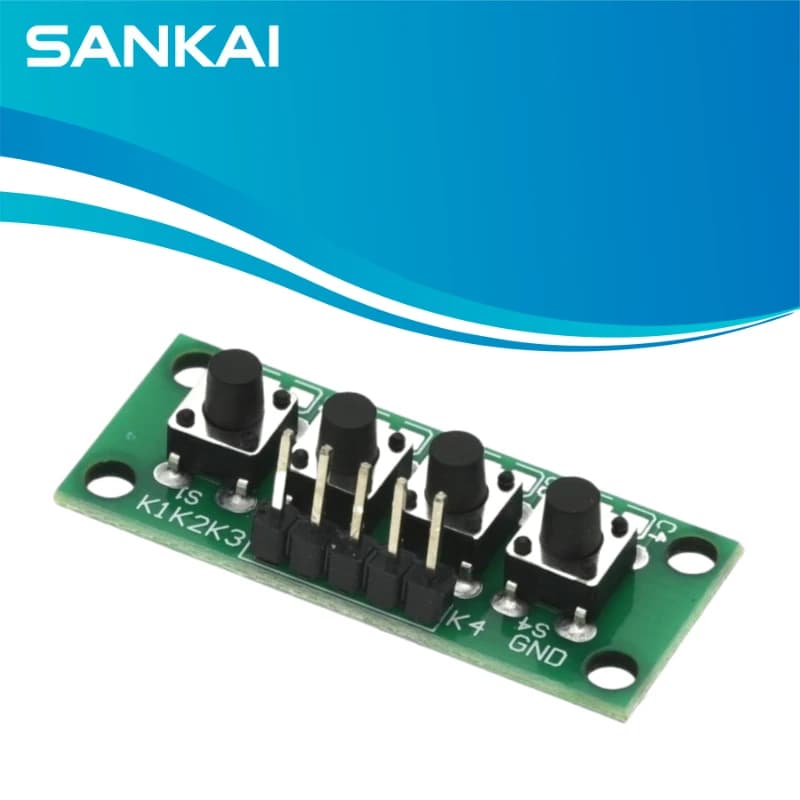 4 Channel Independent Push Button Keypad Module DIY Kit For Arduino MCU Student Experiment Graduation Design Project