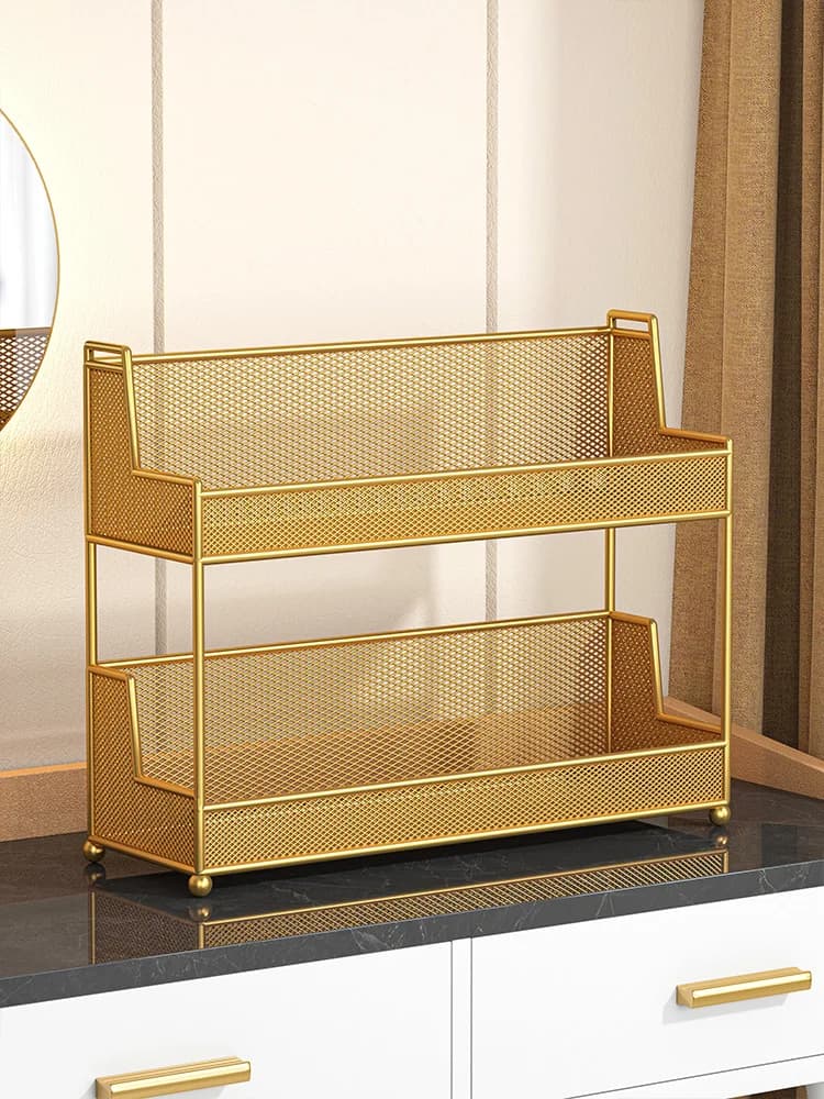 Organizer da scrivania per cosmetici, porta trucchi, scaffale per skincare, porta rossetti, porta snack e oggetti vari