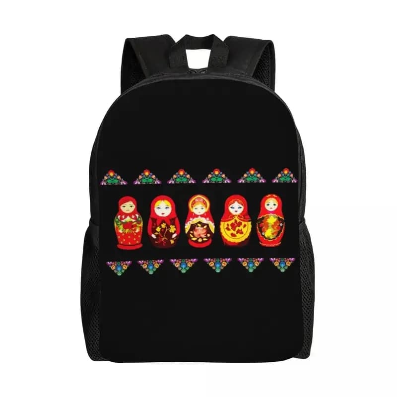 Russian Nesting Doll Matryoshka Travel Backpack Men Women School Laptop Bookbag Fashion Art College Student Daypack Bags NM33