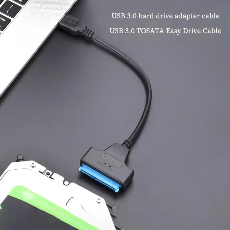 1PC SATA to USB 3.0 Cable Up to 6 Gbps for 2.5 Inch External HDD SSD Hard Drive SATA 3 22 Pin Adapter USB 3.0 to Sata III Cord