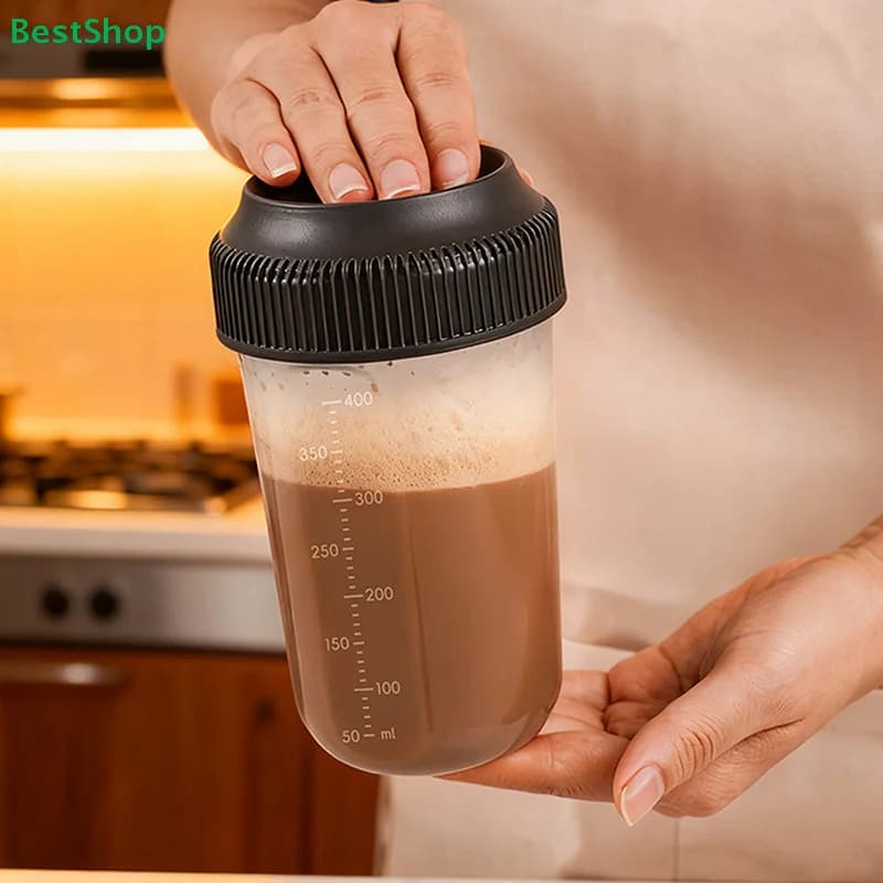 Fitness shaker cup 400 ml for men and women, cup to mix protein smoothies powder, home items for health and beauty, 1 piece