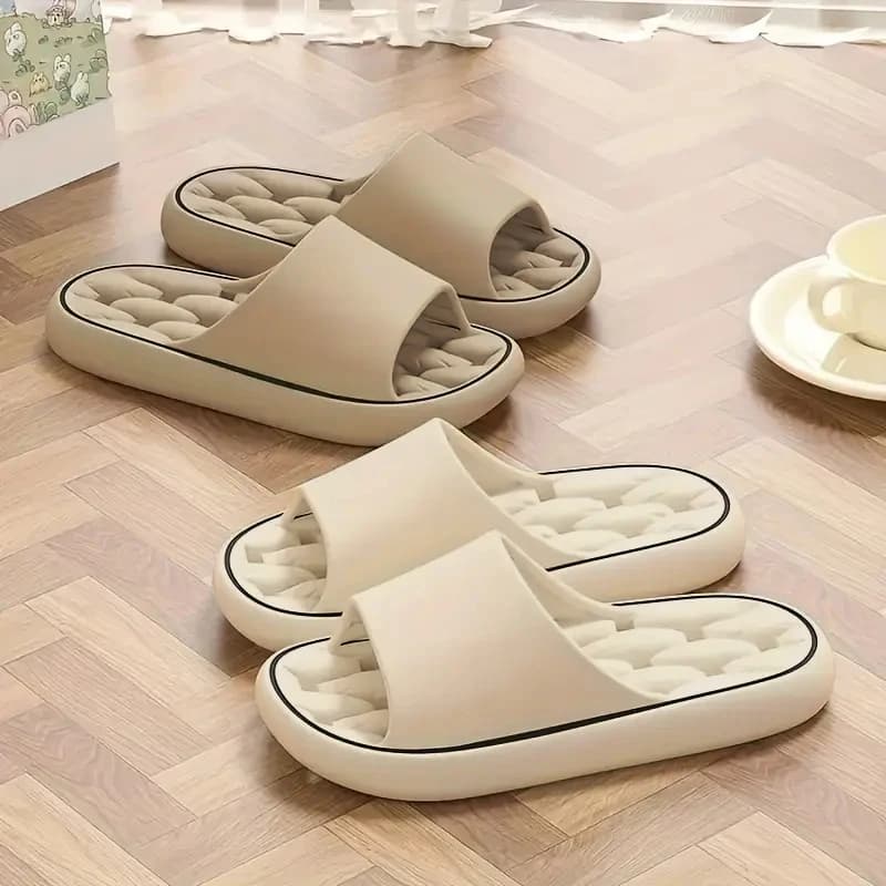 Summer couple indoor bathroom shower slippers with hollow design, anti slip, quick drying, soft and comfortable