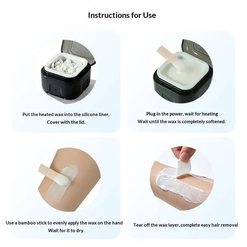 Mini Wax Heater Machine Silicone Bowl Warmer Pot For Hair Removal Waxing Kit Home Beauty Care Tool