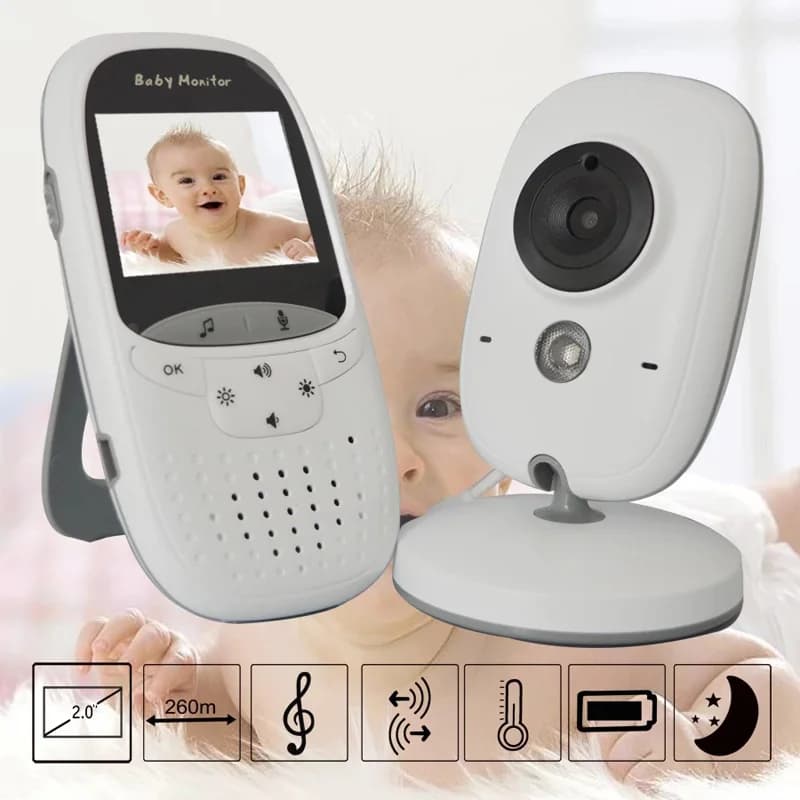 VB602 Baby Monitor portatile Conversazione bidirezionale Telecamere di sorveglianza wireless Bambini piccoli Insegnante Visione notturna automatica Ricarica USB