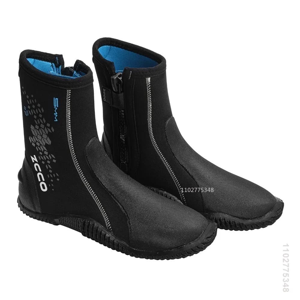 Anti-slip Diving Boots 5MM Neoprene Diving Boots High Upper Shoes Wear-resistant Waterproof Shoes Snorkeling Fishing Aqua Shoes