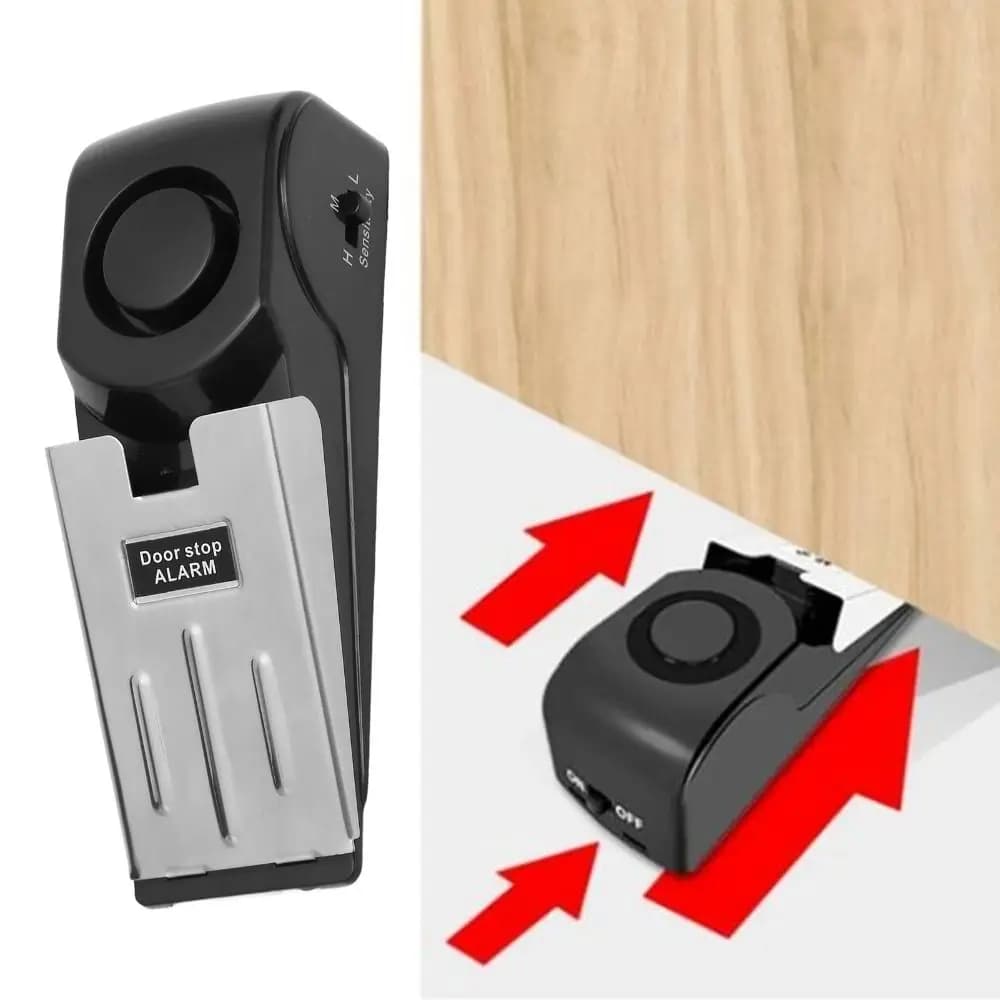 Allarme per Porta Compatto e Leggero 120DB con 3 Livelli di Sensibilità, Allarme di Sicurezza Antifurto per Dormitori